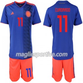 Completo Calcio Colombia Cuadrado 11 Bambino Divisa Trasferta Mondiali 2018